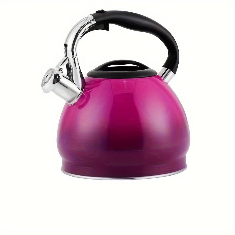 Stainless Steel Whistling Tea Kettle Gradient Design for Gas and Induction Stoves