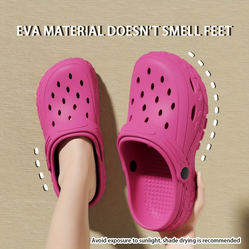 Unisex Summer Rubber Sandals Slip-On Outdoor Indoor Leisure Shoes