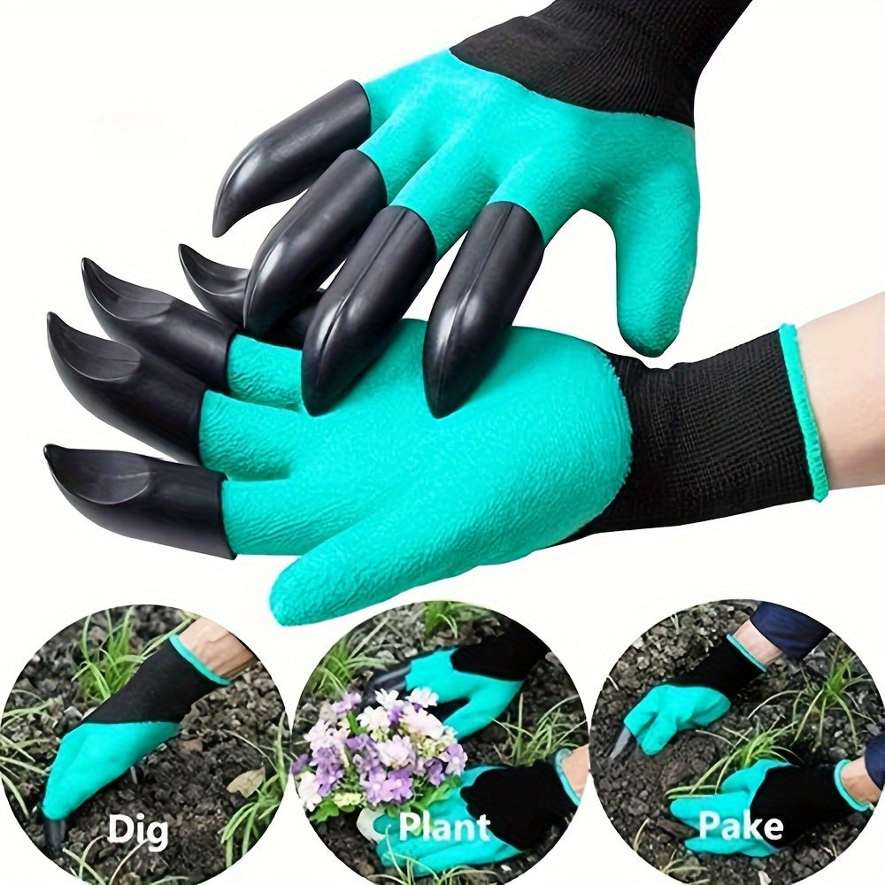 Polyurethane Garden Gloves with Claws for Digging and Planting Tear-Resistant Yard Work Safe for Men Women