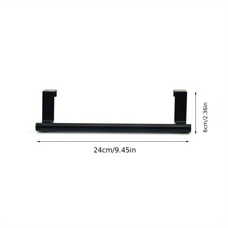 Barra de toalla de acero inoxidable para puertas y armarios de baño sin necesidad de perforar