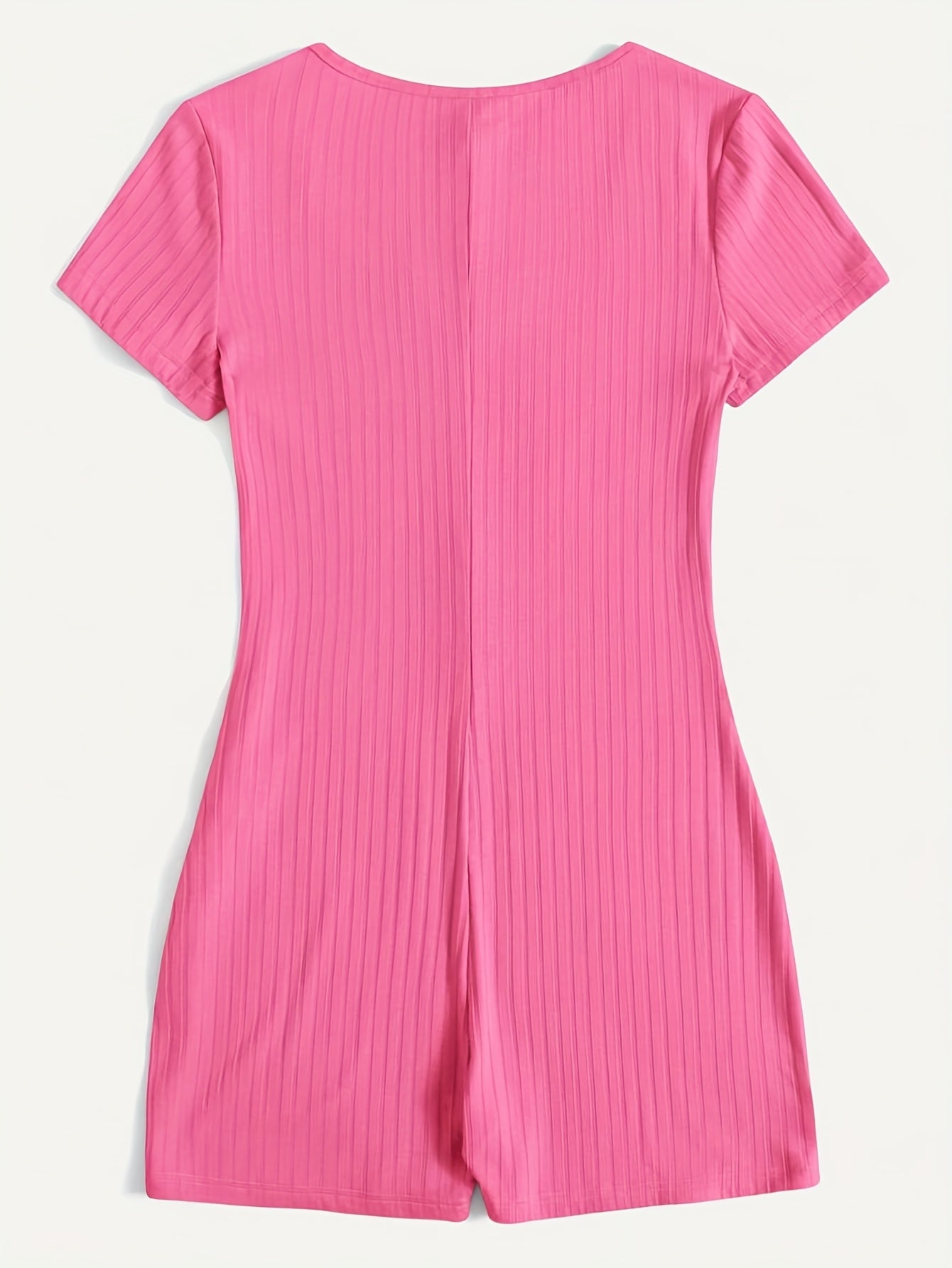 Plus Size Women's Solid Color Fitted Waist Yoga Romper Shorts