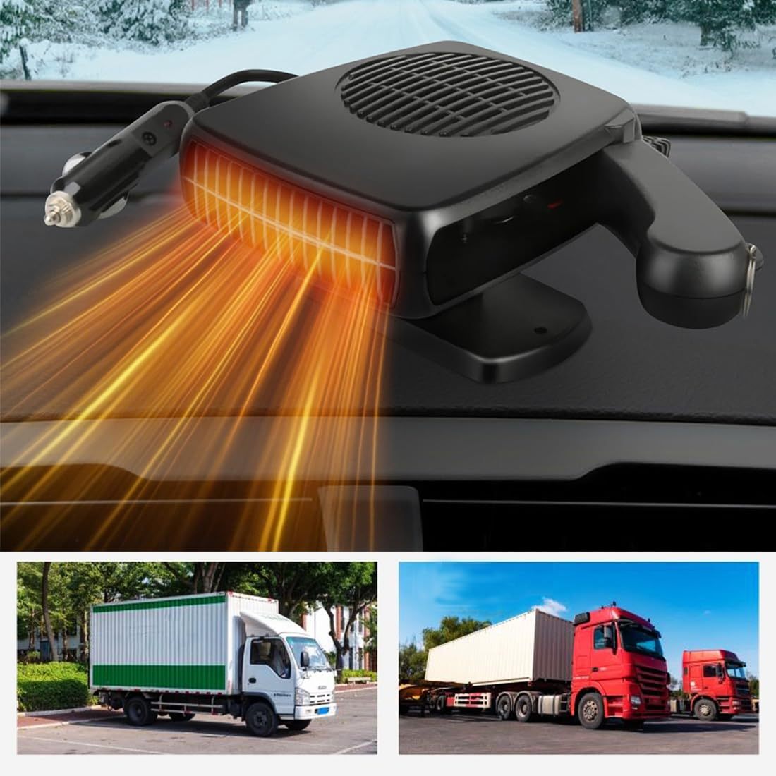 Portable Car Defroster and Windshield Heater for Small and Large Vehicles