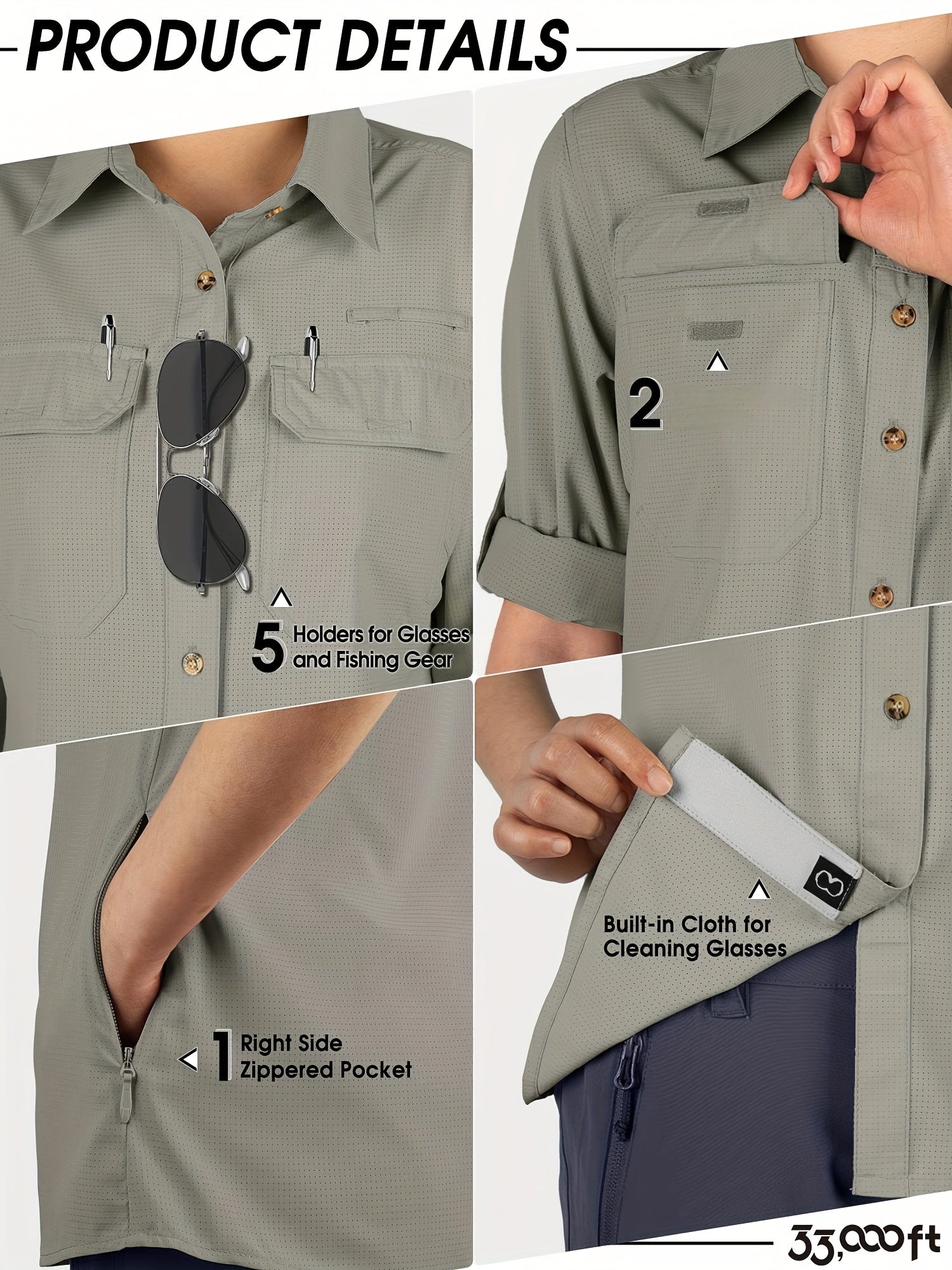 Women's Quick Dry Long Sleeve Shirt for Hiking Travel Plus Size