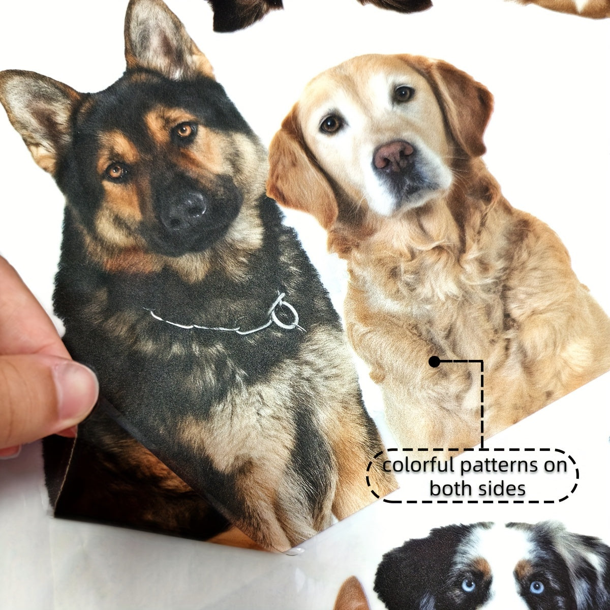 Cute Puppy Window Cling 30.48cm x 40.64cm Reusable Electrostatic Decal for Home Office