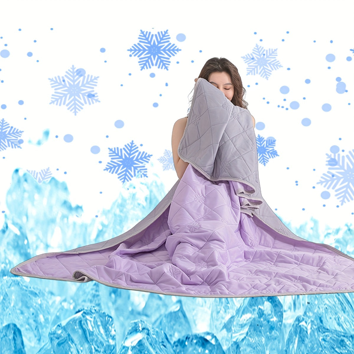 Manta de enfriamiento grande, ligera, con enfriamiento de aire para durmientes calurosos, cubierta transpirable y suave