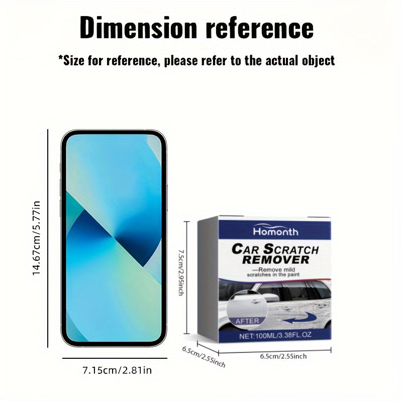 Pasta removedora de arañazos para coche con esponja, reparación de pintura exterior, pulimento, cera