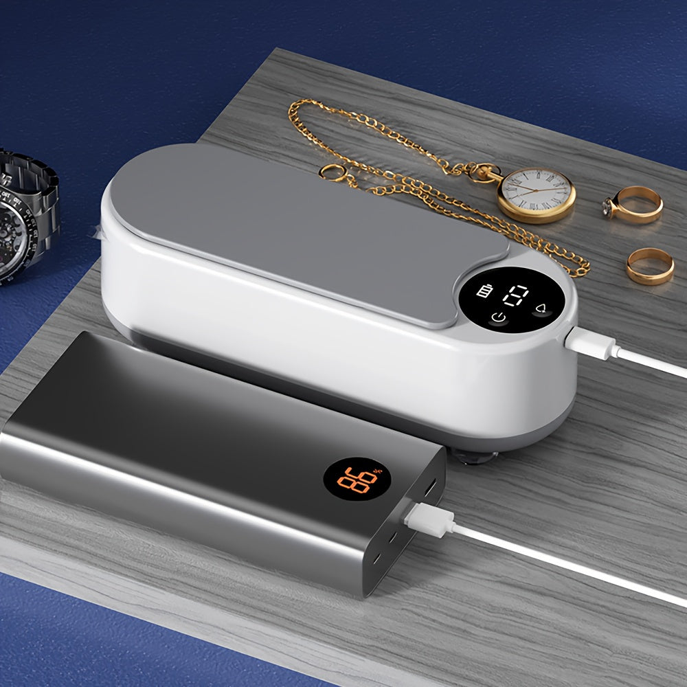 Portable Jewelry Cleaner USB Rechargeable Deep Vibration for Glasses Dentures and Watches