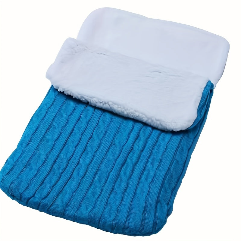Baby Fleece Bag for Infants Thick Knitted Warm Stroller Bag
