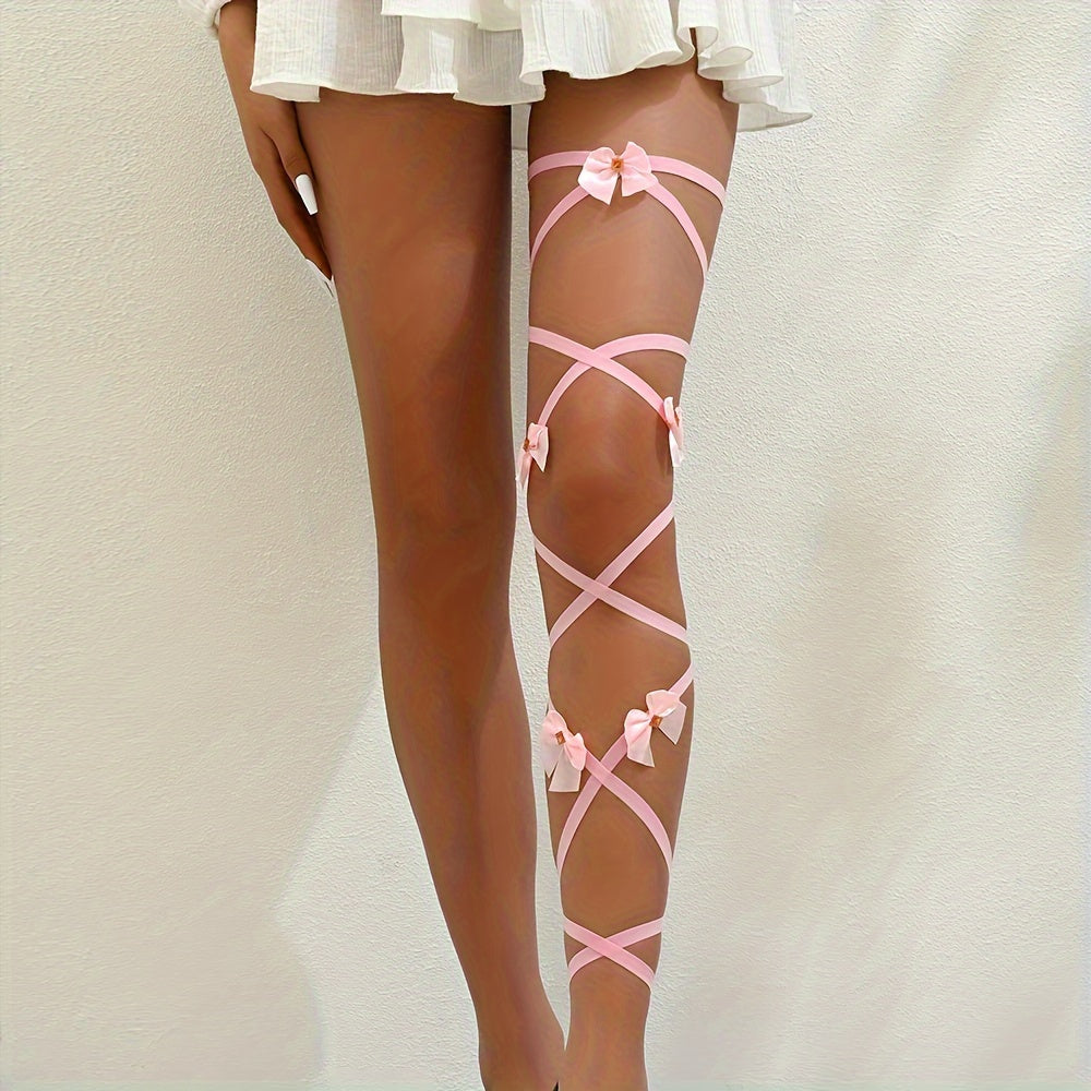 Бюстгальтерные кольца для бедер с бантом, кружевные подтяжки для ног, аксессуары для косплея