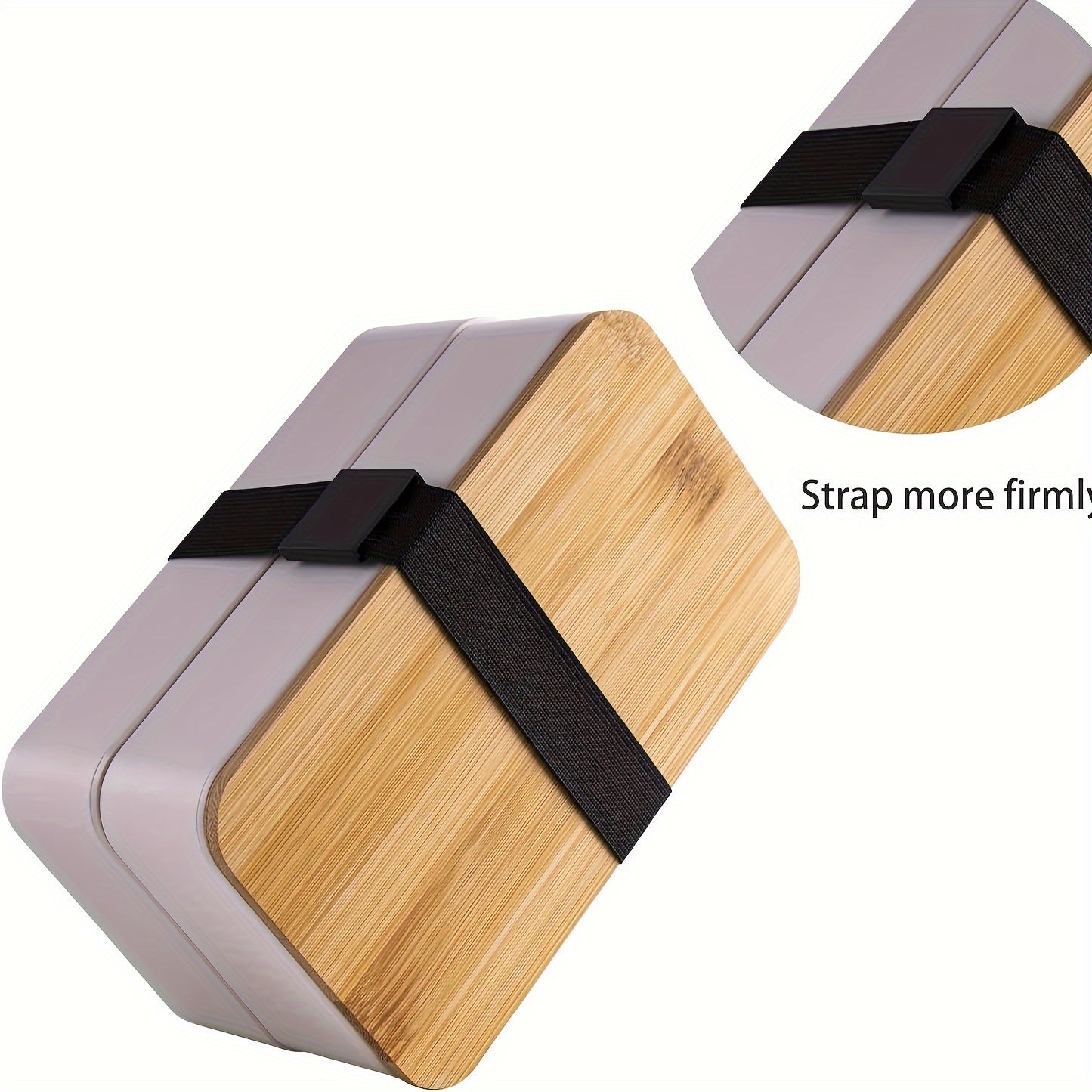 Insulated Bento Lunch Box Set with Leakproof Containers, Bamboo Lids, Dividers