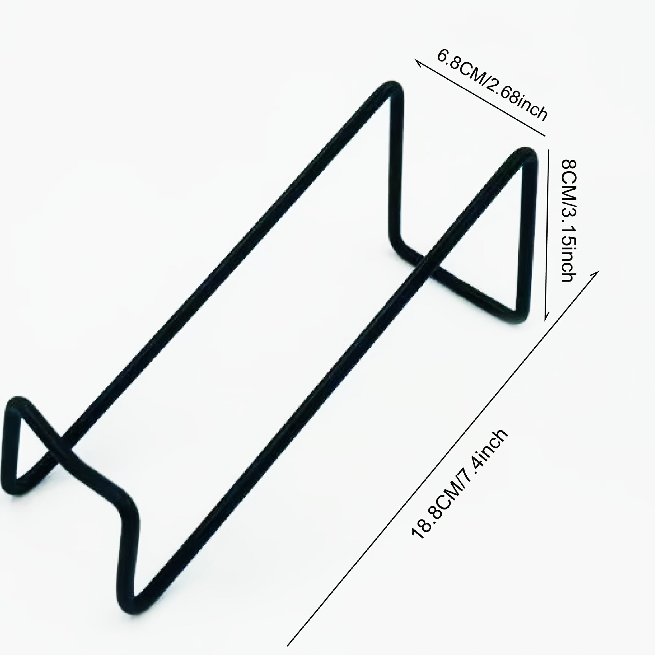 Black Metal Wine Rack Countertop Holder for Stemware Kitchen Dining Decor