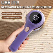 Rechargeable Lint Remover with Digital Display and 3-Speed Control for Clothing and Fabrics
