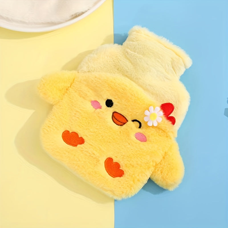Plush Hot Water Bottle with Detachable Cover for Home and Kids Use