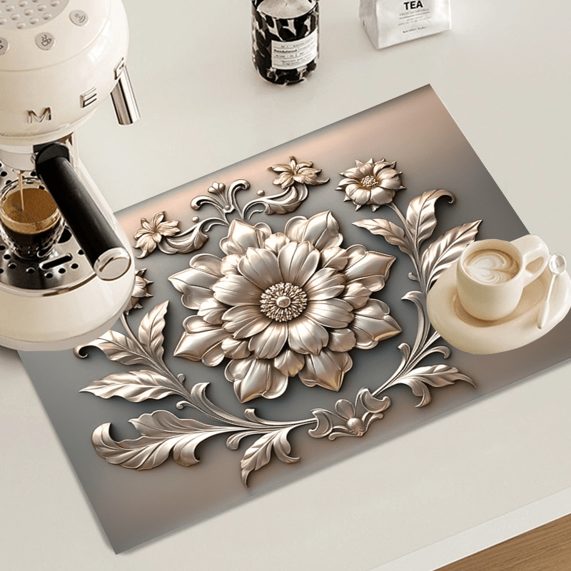 Yevropa yordamli peony gullari pechka qoplami, sirpanmaydigan rezina tagi, oshxona dekoratsiyasi