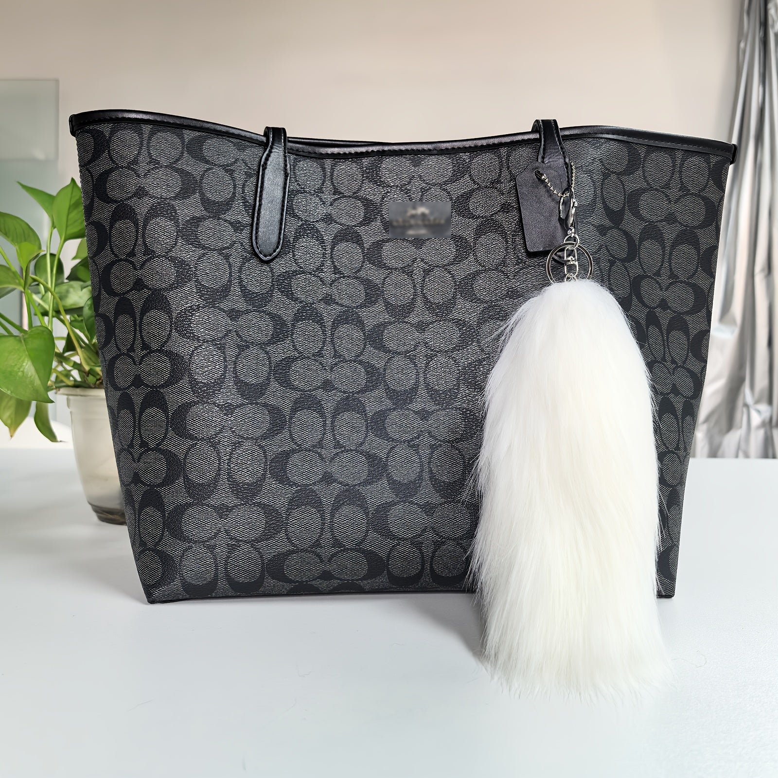 Yumshoq Plush Chic Foxqul Kalit zanjiri - Sumkalar va Telefonlar uchun Qiziqarli Hayvon Charm, Lobster Klipsi bilan to'liq, Ayollar uchun Ideal Sovg'a