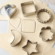 Set of 6 Stainless Steel Geometric Cookie Cutters for Baking Biscuits and Pastries