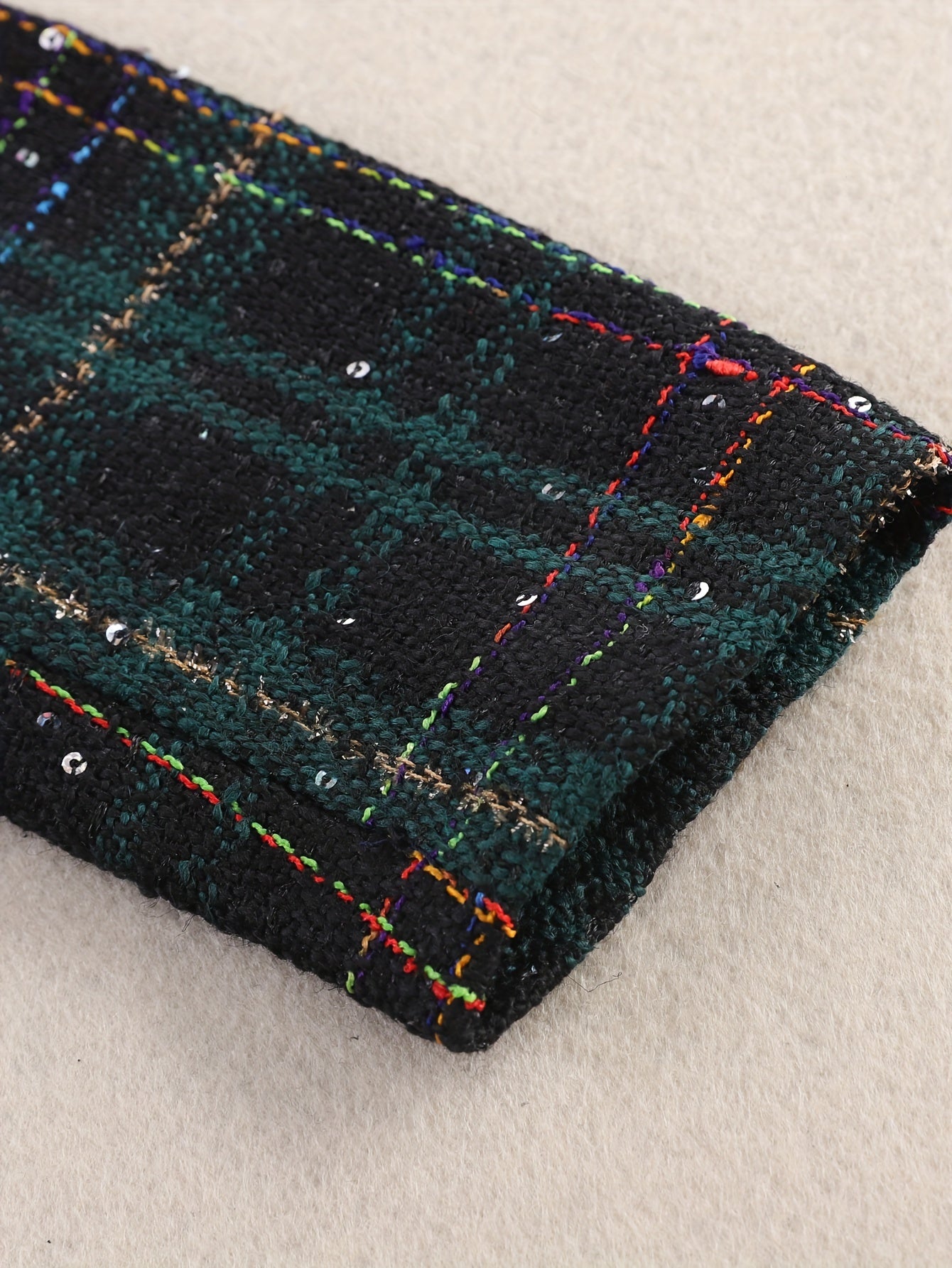 Children's Bee-Patterned Tweed Blazer and Shorts Set for Girls Fall and Spring