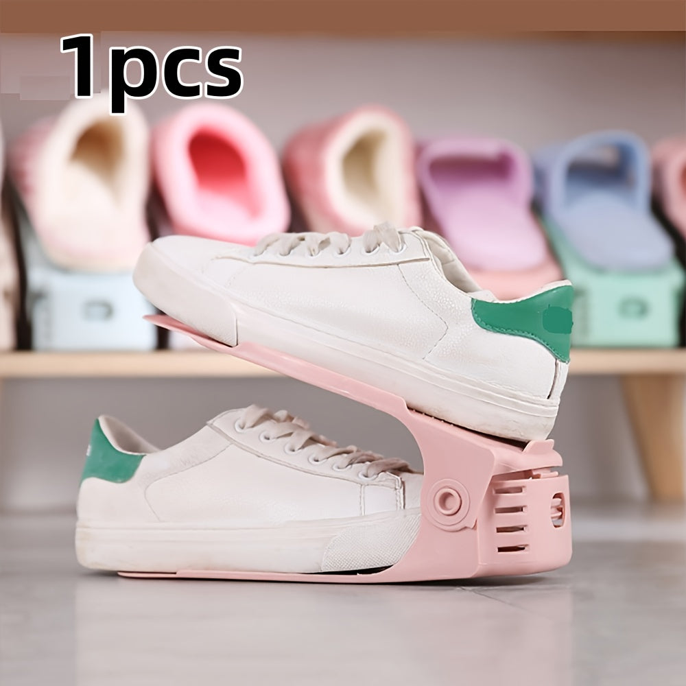 Adjustable Plastic Shoe Rack Space Saving Organizer for Entryway Bedroom Dorm 5 Sizes