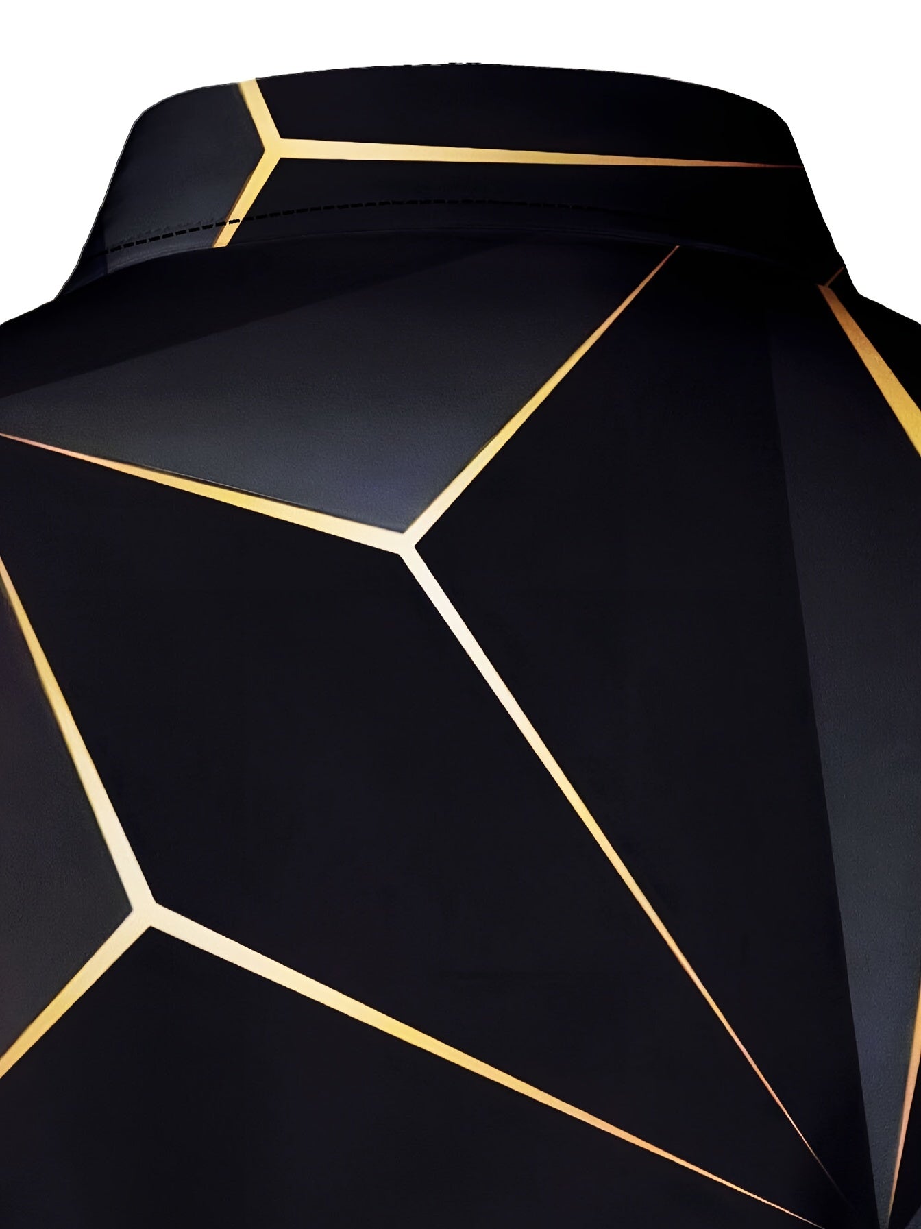 Men's Long Sleeve Casual Shirt with Lapel Collar Geometric Pattern for Spring Fall