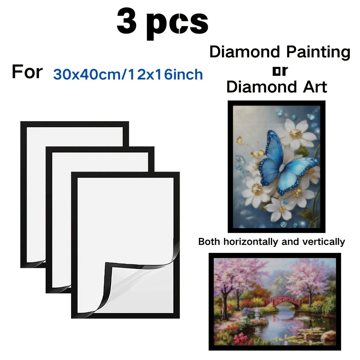 Рамки для фотографий с алмазной живописью для 6 дюймов и 8x12 дюймов 20x30 см 12x12 дюймов 30x30 см 12x16 дюймов 30x40 см 16x16 дюймов 40x40 см настенное искусство