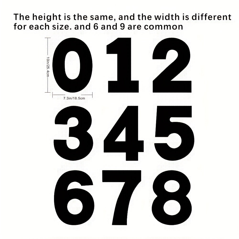 Set of 9 Number Cake Stencils, Plastic Templates for DIY Cakes and Cookies