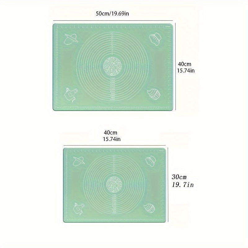 Silicone Baking Mat Extra Thick Non-Slip BPA-Free with Measurements for Pizza and Cake Dough
