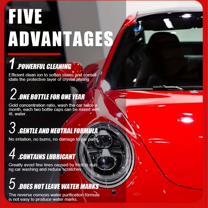 Car Wash Liquid for White and Black Cars 4.05oz Waterless Wax Concentrate