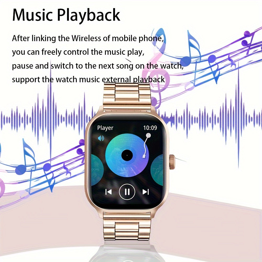 Smartwatch with 5.11cm Touch Screen Fitness Tracker Pedometer Calories Distance 100+ Exercise Modes for Android iPhone