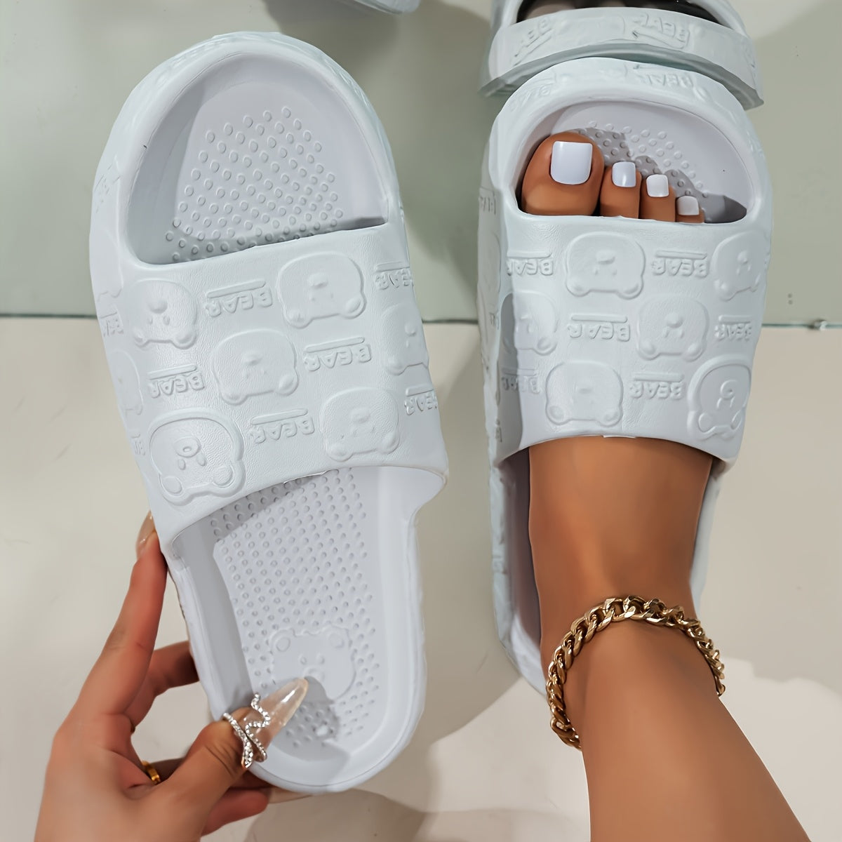 Unisex EVA Soft Bottom Pillow Slide Quick-Dry Non-Slip Shower Beach Sandal