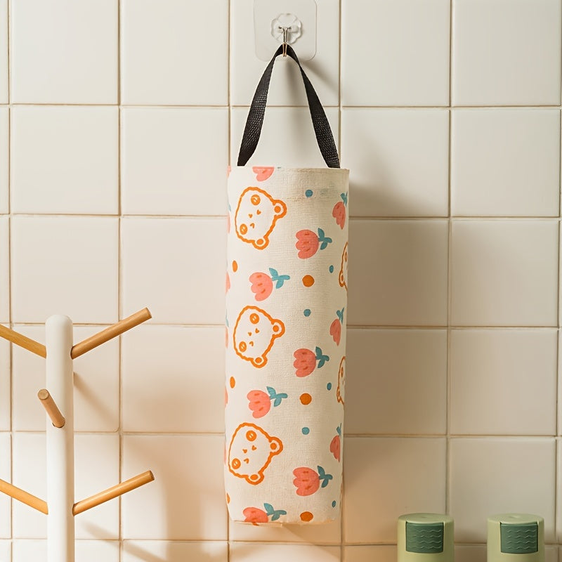 Cartoon Wall Hanging Garbage Bag Holder Storage Bag for Kitchen Organizing