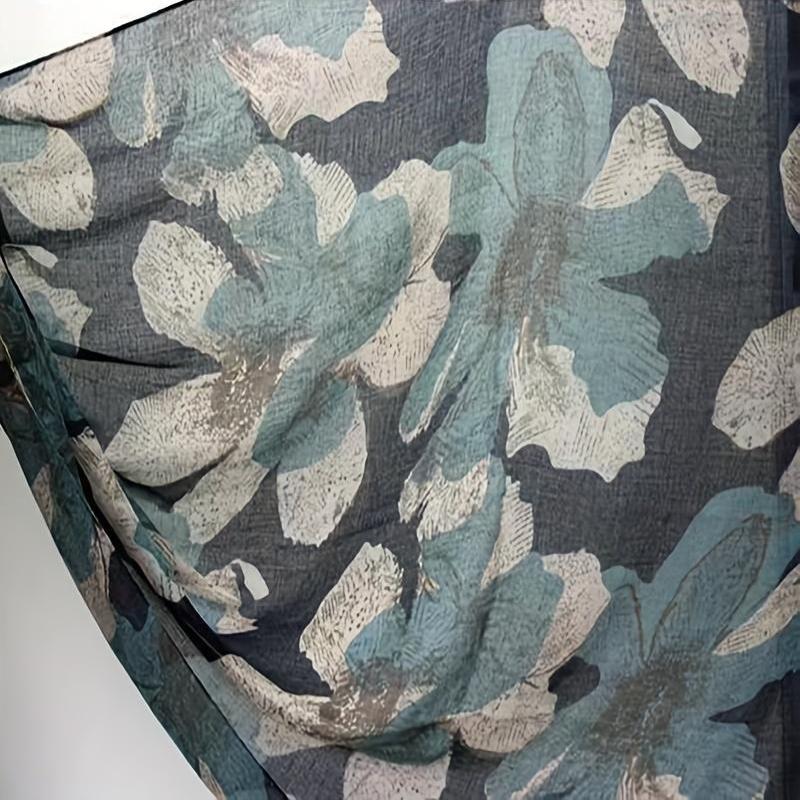 Vintage gul bosma sharf Polyester nafas oladigan qulay kundalik tashriflar uchun