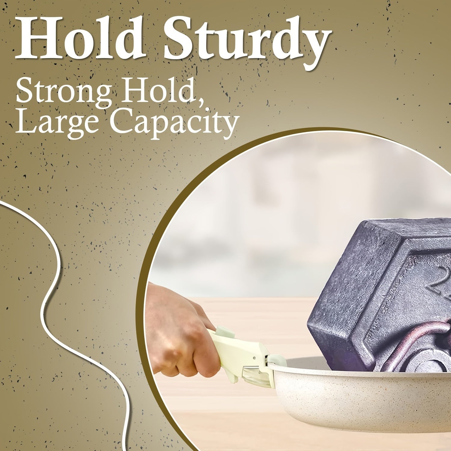 Mango removible para sartenes antiadherentes duradero con agarre fácil de clip, accesorio de cocina