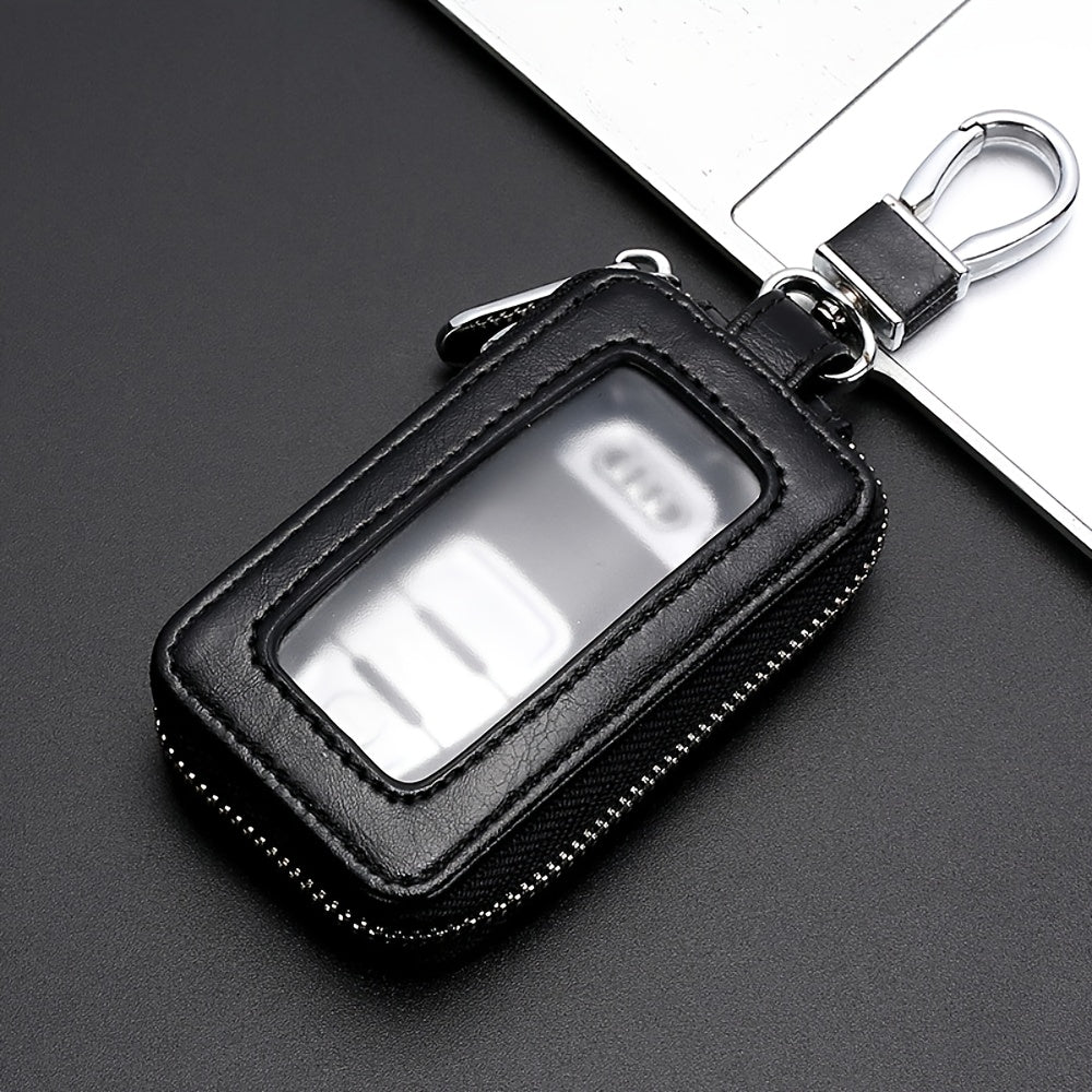 Universal PU Leather Car Key Fob Case Black Burgundy Blue Brown Key Protector