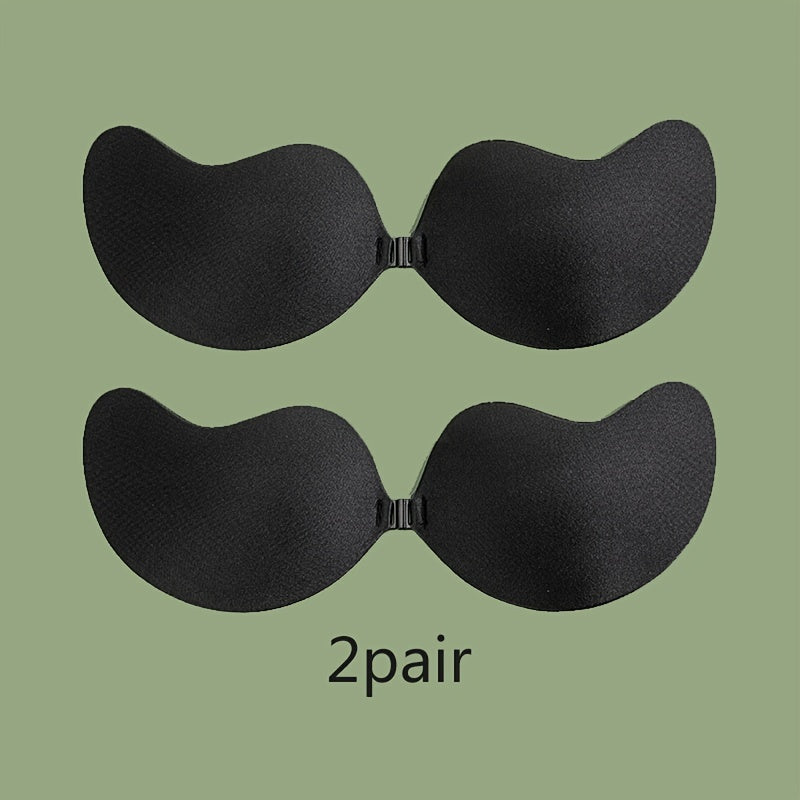 Self-Adhesive Strapless Lifting Bras for Women Pack of 2 Seamless Silicone Polyester Support Underwear