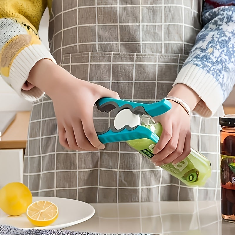 Plastic Can Opener with Non-Slip Grip for Kitchen and Beer Bottles