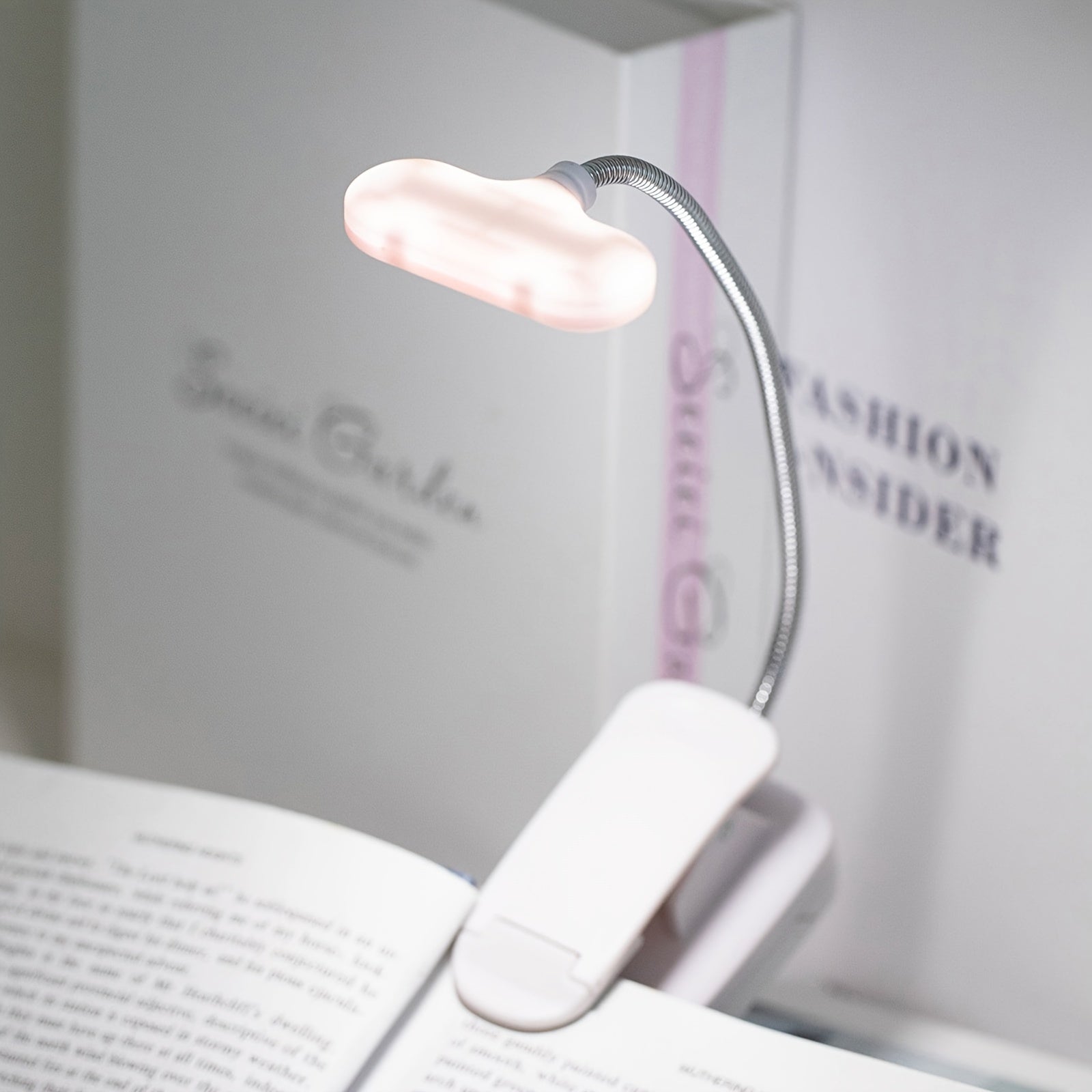 LED Book Light with Adjustable Arm and Push Button Control