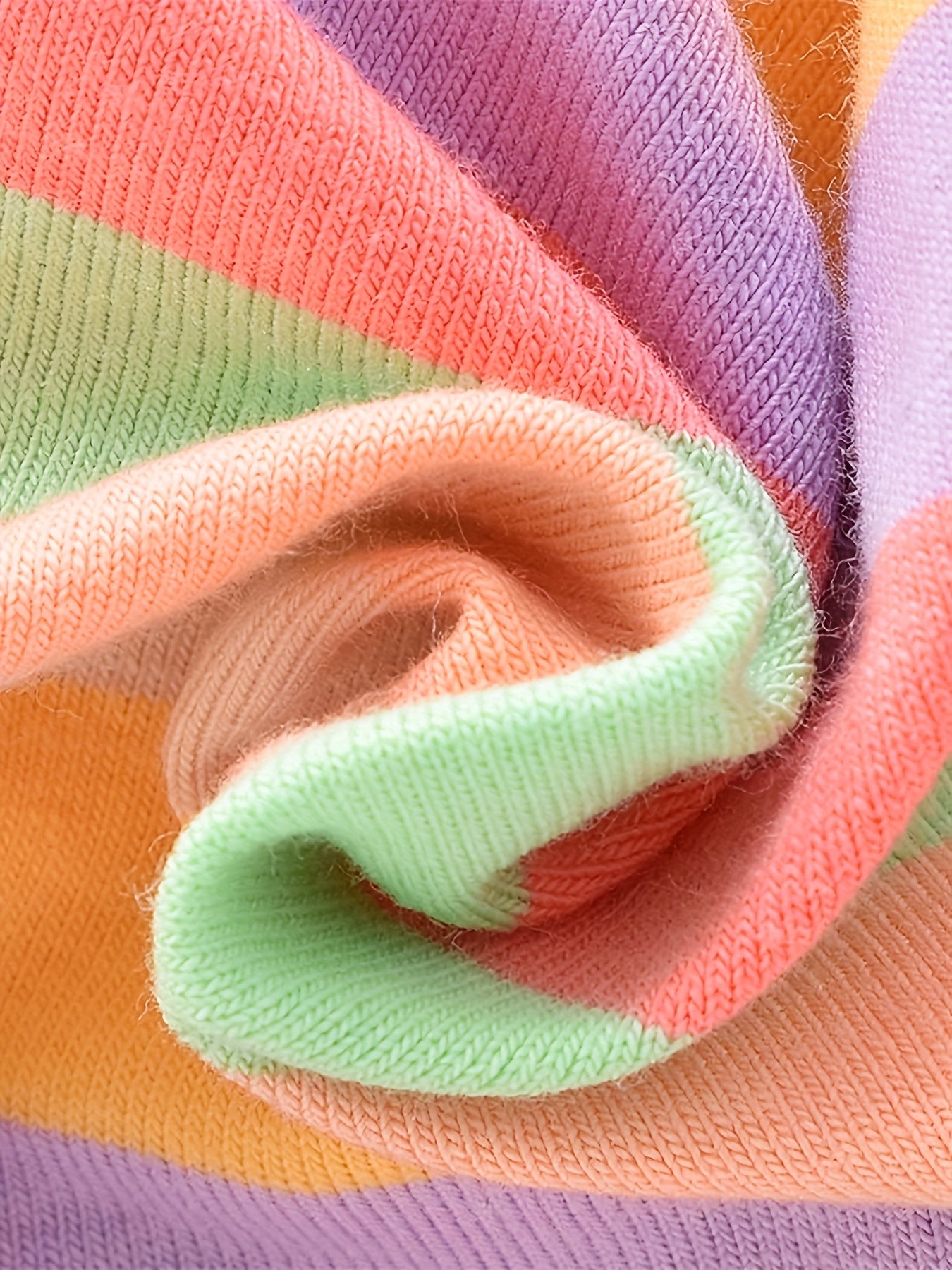 Baby Girl Summer Cotton Dress with Striped Short Sleeves Faux Two-Piece Knit Fabric Regular Fit