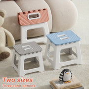 Taburete de plástico plegable de una pieza para uso exterior, asiento portátil y resistente para adultos