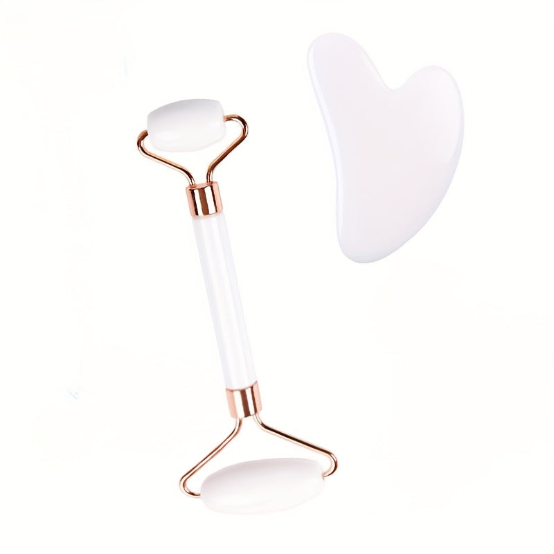 Yuz, bo'yin va ko'z massaji uchun qatron materialidan yasalgan yuz roliki.