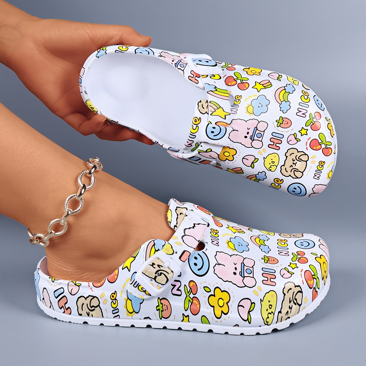 Women's Garden Shoes EVA Clogs Non-slip Summer Flat Beach Shoes