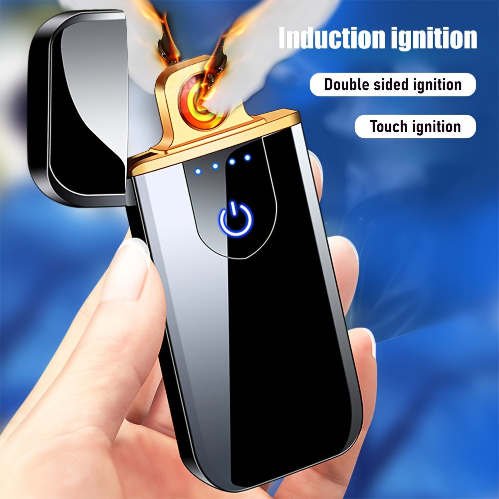 Uniseks qayta to'ldiriladigan to'liq ekranli sensorli ikki tomonlama olovli kreativ sovg'a