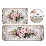 Valentine's Day Rose Flower Door Mat Non-Slip Machine Washable Entry Rug Indoor Decor