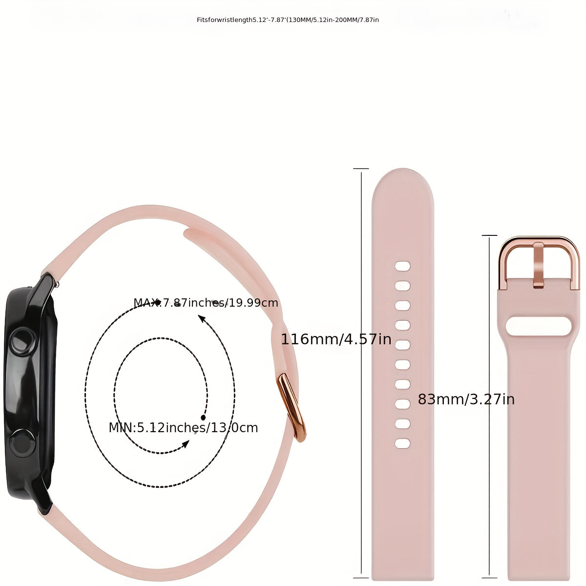 4 Pack Adjustable Resin Sport Watch Bands for Samsung Galaxy Watch 5 Pro, 5, 4, Gear S3, S2, Active 2 in Light Blue White Black Gray