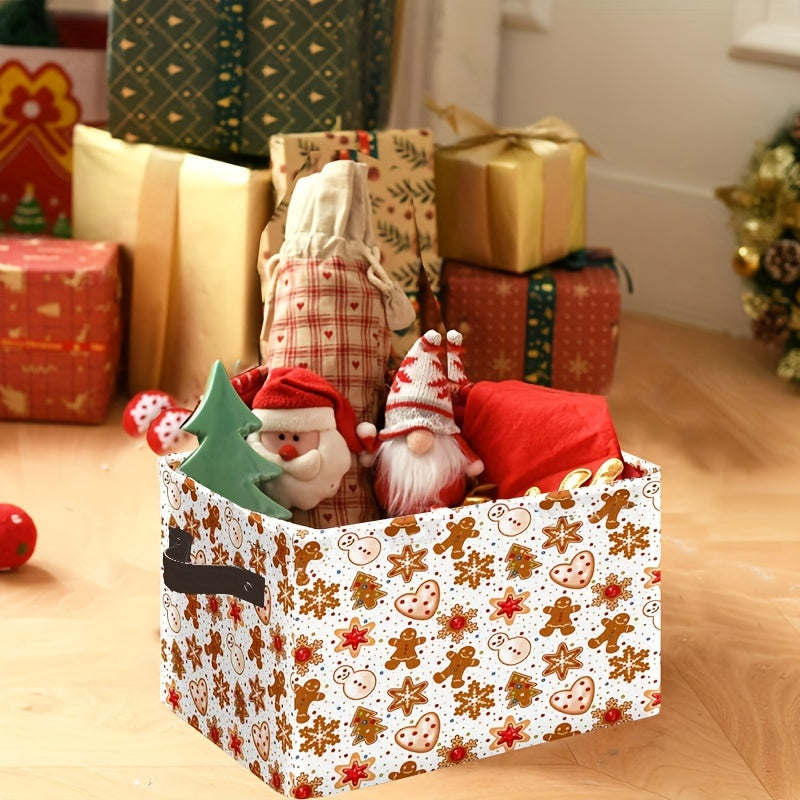 Rojdestvo paytida shkaf javonlarini tartibga solish uchun zanjirbosh shaklidagi saqlash qutisi. Shuningdek, kiyimlarni bezatish uchun va oson ko‘tarish uchun tutqichi bo‘lgan katta mato savati sifatida ham ishlatilishi mumkin.