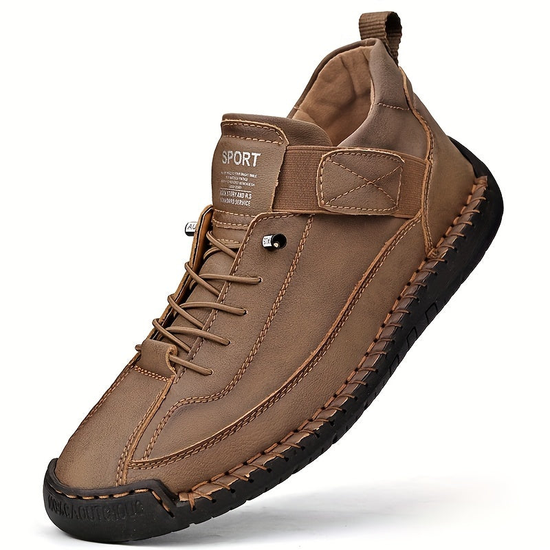 Men's Plus Size Ankle Shoes Synthetic Leather Casual Wear-Resistant Outdoor Footwear