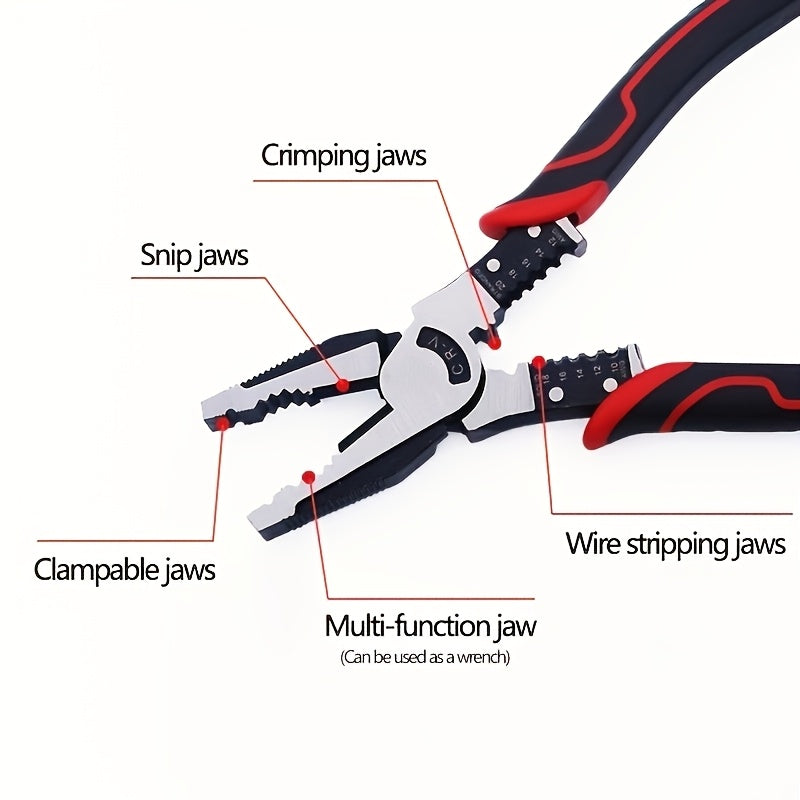 Многофункциональные плоскогубцы из хром-ванадиевой стали для электромонтажных работ, ремонта и садоводства