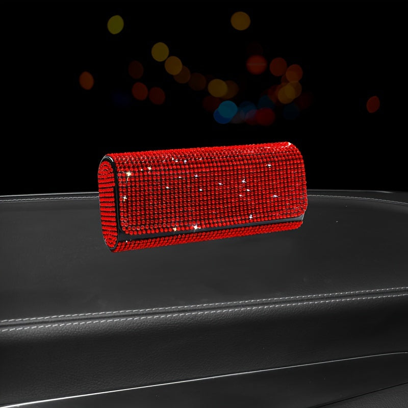 Zarif oltin suvli olmos ko'zoynak qutisi, quyosh ko'zoynaklari, o'qish ko'zoynaklari va ko'zoynaklarni saqlash uchun mukammal.