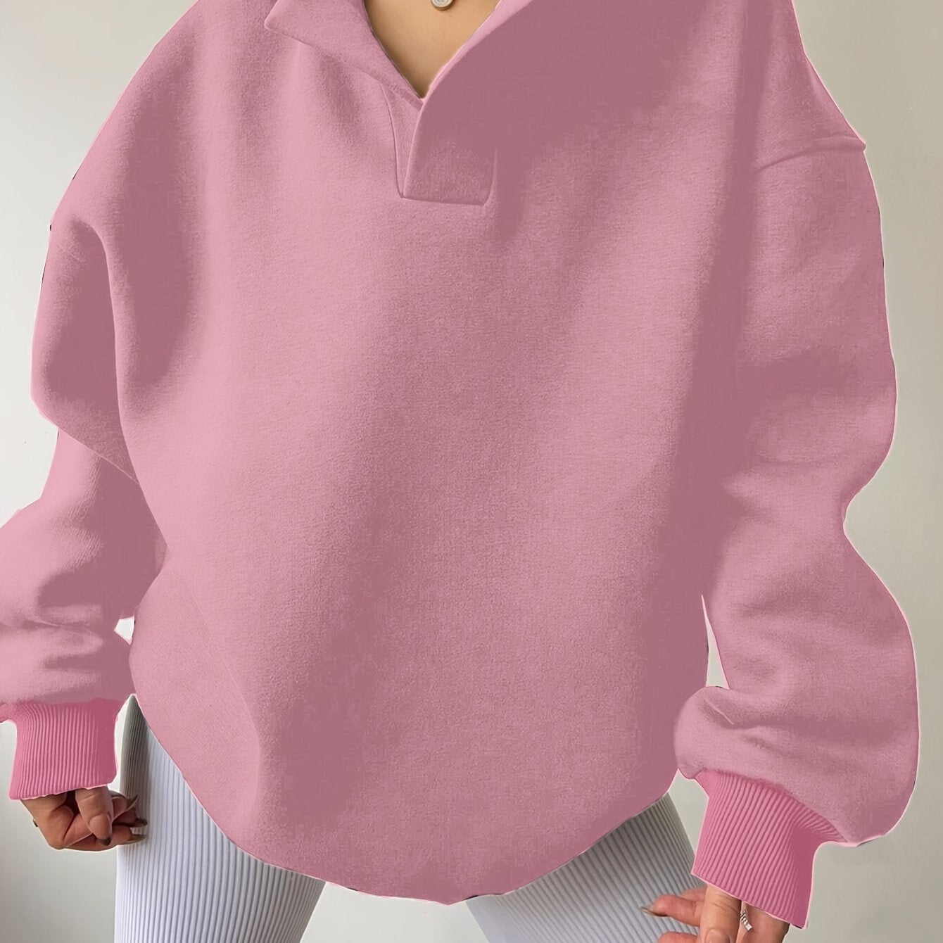 Women's Brown Cozy Hoodie Pullover Long Sleeve Casual Polyester Blend