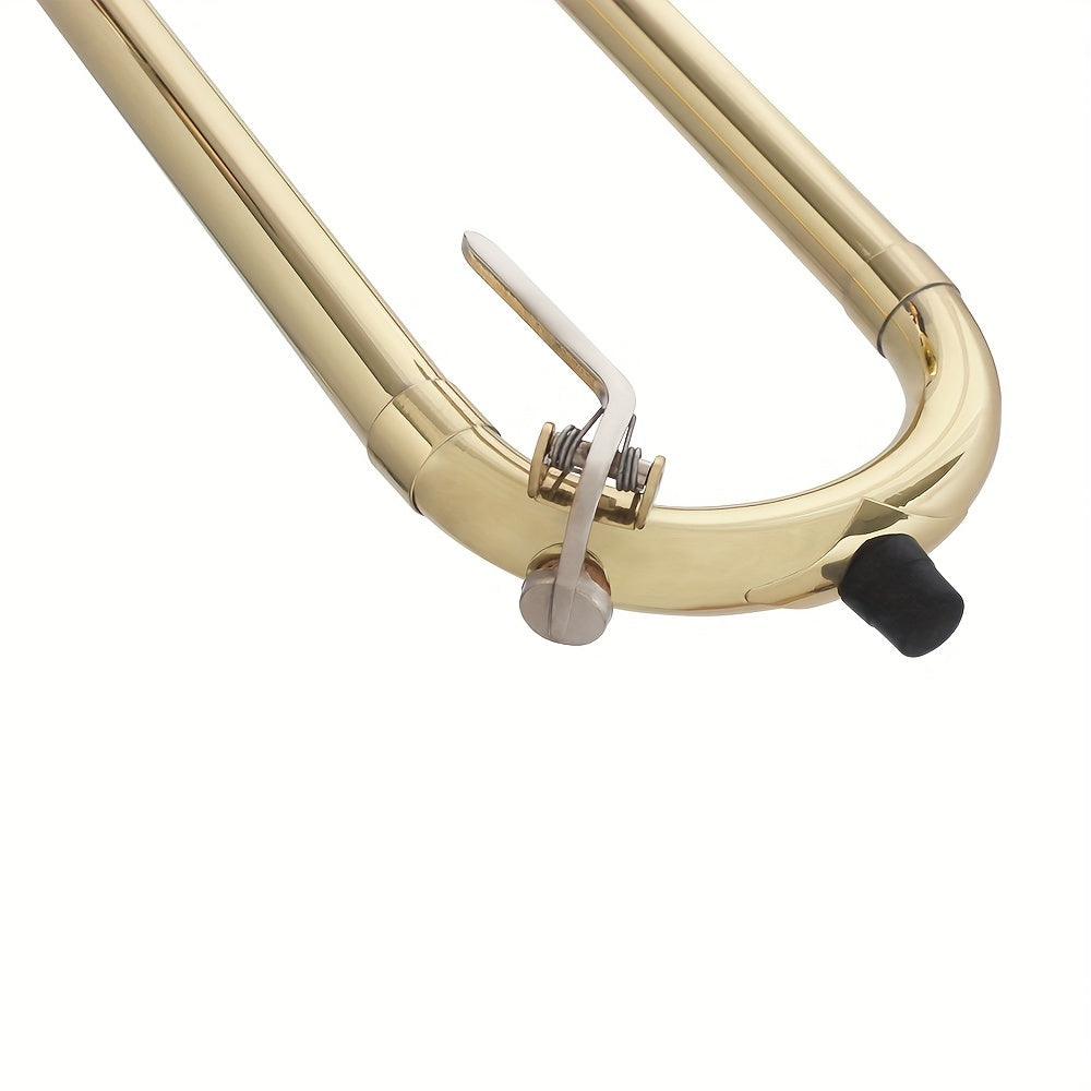 SLADE Классический латунный тромбон - Bb, золотисто-серебристая отделка с защитным чехлом, идеален для начинающих и ансамблей