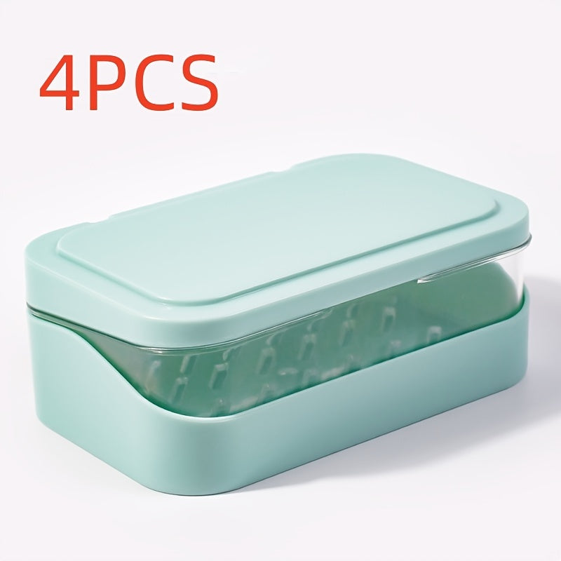 Dispensador de jabón con tapa de doble capa y vertido, para baño, cocina, viajes, fácil de limpiar